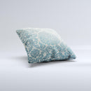 Subtle Green Lace Pattern Ink-Fuzed Decorative Throw Pillow