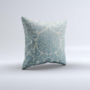 Subtle Green Lace Pattern Ink-Fuzed Decorative Throw Pillow