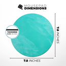 Subtle Neon Turquoise Surface// WaterProof Rubber Foam Backed Anti-Slip Mouse Pad for Home Work Office or Gaming Computer Desk