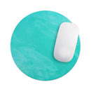 Subtle Neon Turquoise Surface// WaterProof Rubber Foam Backed Anti-Slip Mouse Pad for Home Work Office or Gaming Computer Desk