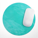 Subtle Neon Turquoise Surface// WaterProof Rubber Foam Backed Anti-Slip Mouse Pad for Home Work Office or Gaming Computer Desk