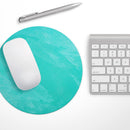 Subtle Neon Turquoise Surface// WaterProof Rubber Foam Backed Anti-Slip Mouse Pad for Home Work Office or Gaming Computer Desk