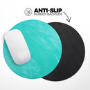Subtle Neon Turquoise Surface// WaterProof Rubber Foam Backed Anti-Slip Mouse Pad for Home Work Office or Gaming Computer Desk