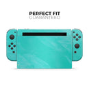 Subtle Neon Turquoise Surface // Skin Decal Wrap Kit for Nintendo Switch Console & Dock, Joy-Cons, Pro Controller, Lite, 3DS XL, 2DS XL, DSi, or Wii - Vinyl Skin Wrap for Nintendo Switch 2, OLED, Lite, Pro Controller, Wii & Classic Handhelds