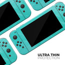Subtle Neon Turquoise Surface // Skin Decal Wrap Kit for Nintendo Switch Console & Dock, Joy-Cons, Pro Controller, Lite, 3DS XL, 2DS XL, DSi, or Wii - Vinyl Skin Wrap for Nintendo Switch 2, OLED, Lite, Pro Controller, Wii & Classic Handhelds