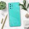 Subtle Neon Turquoise Surface - Skin-Kit for the Samsung Galaxy S-Series S20, S20 Plus, S20 Ultra , S10 & others (All Galaxy Devices Available)