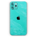 Subtle Neon Turquoise Surface - Protective Skin Wrap & Decal – Compatible with iPhone SE to iPhone 17 Pro Max (All Models)