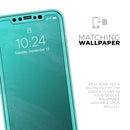 Subtle Neon Turquoise Surface - Protective Skin Wrap & Decal – Compatible with iPhone SE to iPhone 17 Pro Max (All Models)