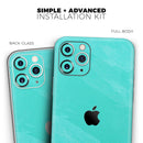 Subtle Neon Turquoise Surface - Protective Skin Wrap & Decal – Compatible with iPhone SE to iPhone 17 Pro Max (All Models)