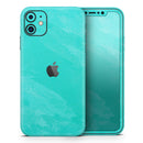Subtle Neon Turquoise Surface - Protective Skin Wrap & Decal – Compatible with iPhone SE to iPhone 17 Pro Max (All Models)