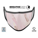 Subtle Pastel Acrylic Strokes V9 - Made in USA Mouth Cover Unisex Anti-Dust Cotton Blend Reusable & Washable Face Mask with Adjustable Sizing for Adult or Child
