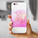 Subtle Pink 2 Absorbed Watercolor Texture iPhone 6/6s or 6/6s Plus 2-Piece Hybrid INK-Fuzed Case