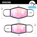 Subtle Pink 2 Absorbed Watercolor Texture - Made in USA Mouth Cover Unisex Anti-Dust Cotton Blend Reusable & Washable Face Mask with Adjustable Sizing for Adult or Child