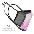 Subtle Pink 2 Absorbed Watercolor Texture - Made in USA Mouth Cover Unisex Anti-Dust Cotton Blend Reusable & Washable Face Mask with Adjustable Sizing for Adult or Child