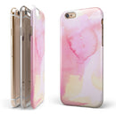 Subtle Pink Absorbed Watercolor Texture iPhone 6/6s or 6/6s Plus 2-Piece Hybrid INK-Fuzed Case