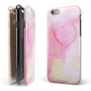 Subtle Pink Absorbed Watercolor Texture iPhone 6/6s or 6/6s Plus 2-Piece Hybrid INK-Fuzed Case