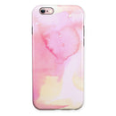 Subtle Pink Absorbed Watercolor Texture iPhone 6/6s or 6/6s Plus 2-Piece Hybrid INK-Fuzed Case
