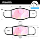 Subtle Pink Absorbed Watercolor Texture - Made in USA Mouth Cover Unisex Anti-Dust Cotton Blend Reusable & Washable Face Mask with Adjustable Sizing for Adult or Child