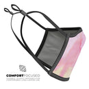 Subtle Pink Absorbed Watercolor Texture - Made in USA Mouth Cover Unisex Anti-Dust Cotton Blend Reusable & Washable Face Mask with Adjustable Sizing for Adult or Child