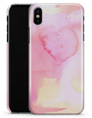 Subtle Pink Absorbed Watercolor Texture - iPhone X Clipit Case