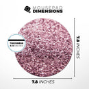 Subtle Pink Glimmer// WaterProof Rubber Foam Backed Anti-Slip Mouse Pad for Home Work Office or Gaming Computer Desk