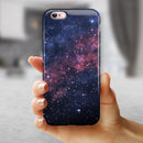 Subtle Pink Glowing Space iPhone 6/6s or 6/6s Plus 2-Piece Hybrid INK-Fuzed Case