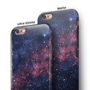 Subtle Pink Glowing Space iPhone 6/6s or 6/6s Plus 2-Piece Hybrid INK-Fuzed Case