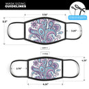 Subtle Pink and Blue Vector Sprout - Made in USA Mouth Cover Unisex Anti-Dust Cotton Blend Reusable & Washable Face Mask with Adjustable Sizing for Adult or Child