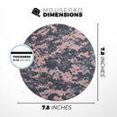 Subtle Pink and Gray Digital Camouflage// WaterProof Rubber Foam Backed Anti-Slip Mouse Pad for Home Work Office or Gaming Computer Desk