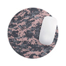 Subtle Pink and Gray Digital Camouflage// WaterProof Rubber Foam Backed Anti-Slip Mouse Pad for Home Work Office or Gaming Computer Desk