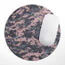Subtle Pink and Gray Digital Camouflage// WaterProof Rubber Foam Backed Anti-Slip Mouse Pad for Home Work Office or Gaming Computer Desk