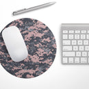 Subtle Pink and Gray Digital Camouflage// WaterProof Rubber Foam Backed Anti-Slip Mouse Pad for Home Work Office or Gaming Computer Desk