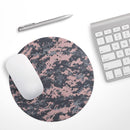 Subtle Pink and Gray Digital Camouflage// WaterProof Rubber Foam Backed Anti-Slip Mouse Pad for Home Work Office or Gaming Computer Desk