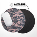 Subtle Pink and Gray Digital Camouflage// WaterProof Rubber Foam Backed Anti-Slip Mouse Pad for Home Work Office or Gaming Computer Desk