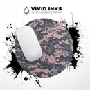 Subtle Pink and Gray Digital Camouflage// WaterProof Rubber Foam Backed Anti-Slip Mouse Pad for Home Work Office or Gaming Computer Desk
