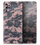 Subtle Pink and Gray Digital Camouflage - Premium Vinyl Skin Decal for Samsung Galaxy S25 Ultra, S24, S23, S22 & All Galaxy S Models