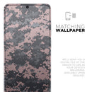 Subtle Pink and Gray Digital Camouflage - Premium Vinyl Skin Decal for Samsung Galaxy S25 Ultra, S24, S23, S22 & All Galaxy S Models