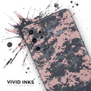Subtle Pink and Gray Digital Camouflage - Premium Vinyl Skin Decal for Samsung Galaxy S25 Ultra, S24, S23, S22 & All Galaxy S Models