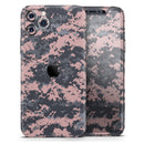 Subtle Pink and Gray Digital Camouflage - Protective Skin Wrap & Decal – Compatible with iPhone SE to iPhone 17 Pro Max (All Models)