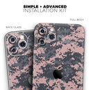 Subtle Pink and Gray Digital Camouflage - Protective Skin Wrap & Decal – Compatible with iPhone SE to iPhone 17 Pro Max (All Models)