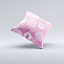 Subtle Pinks Rose Pattern V3 ink-Fuzed Decorative Throw Pillow
