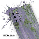 Subtle Purple Metal with Light Green Rust - Premium Vinyl Skin Decal for Samsung Galaxy S25 Ultra, S24, S23, S22 & All Galaxy S Models