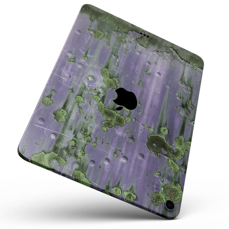 Subtle Purple Metal with Light Green Rust - Full Body Skin Decal for the Apple iPad Pro 12.9", 11", 10.5", 9.7", Air or Mini (All Models Available)