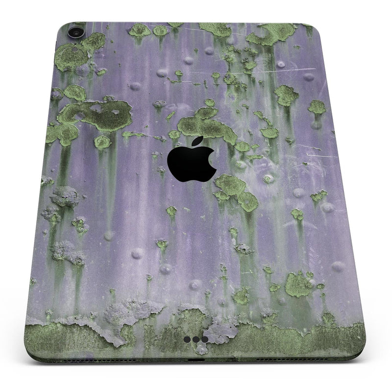 Subtle Purple Metal with Light Green Rust - Full Body Skin Decal for the Apple iPad Pro 12.9", 11", 10.5", 9.7", Air or Mini (All Models Available)