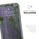 Subtle Purple Metal with Light Green Rust - Protective Skin Wrap & Decal – Compatible with iPhone SE to iPhone 17 Pro Max (All Models)