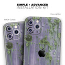 Subtle Purple Metal with Light Green Rust - Protective Skin Wrap & Decal – Compatible with iPhone SE to iPhone 17 Pro Max (All Models)