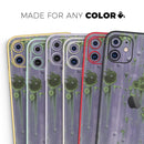 Subtle Purple Metal with Light Green Rust - Protective Skin Wrap & Decal – Compatible with iPhone SE to iPhone 17 Pro Max (All Models)