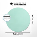 Subtle Solid Green// WaterProof Rubber Foam Backed Anti-Slip Mouse Pad for Home Work Office or Gaming Computer Desk