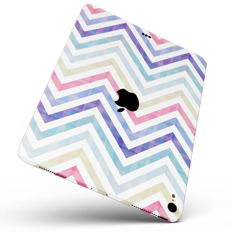 Subtle Vintage Multi-Colored Chevron Pattern - Full Body Skin Decal for the Apple iPad Pro 12.9", 11", 10.5", 9.7", Air or Mini (All Models Available)