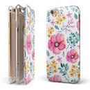 Subtle Watercolor Pink Floral iPhone 6/6s or 6/6s Plus 2-Piece Hybrid INK-Fuzed Case